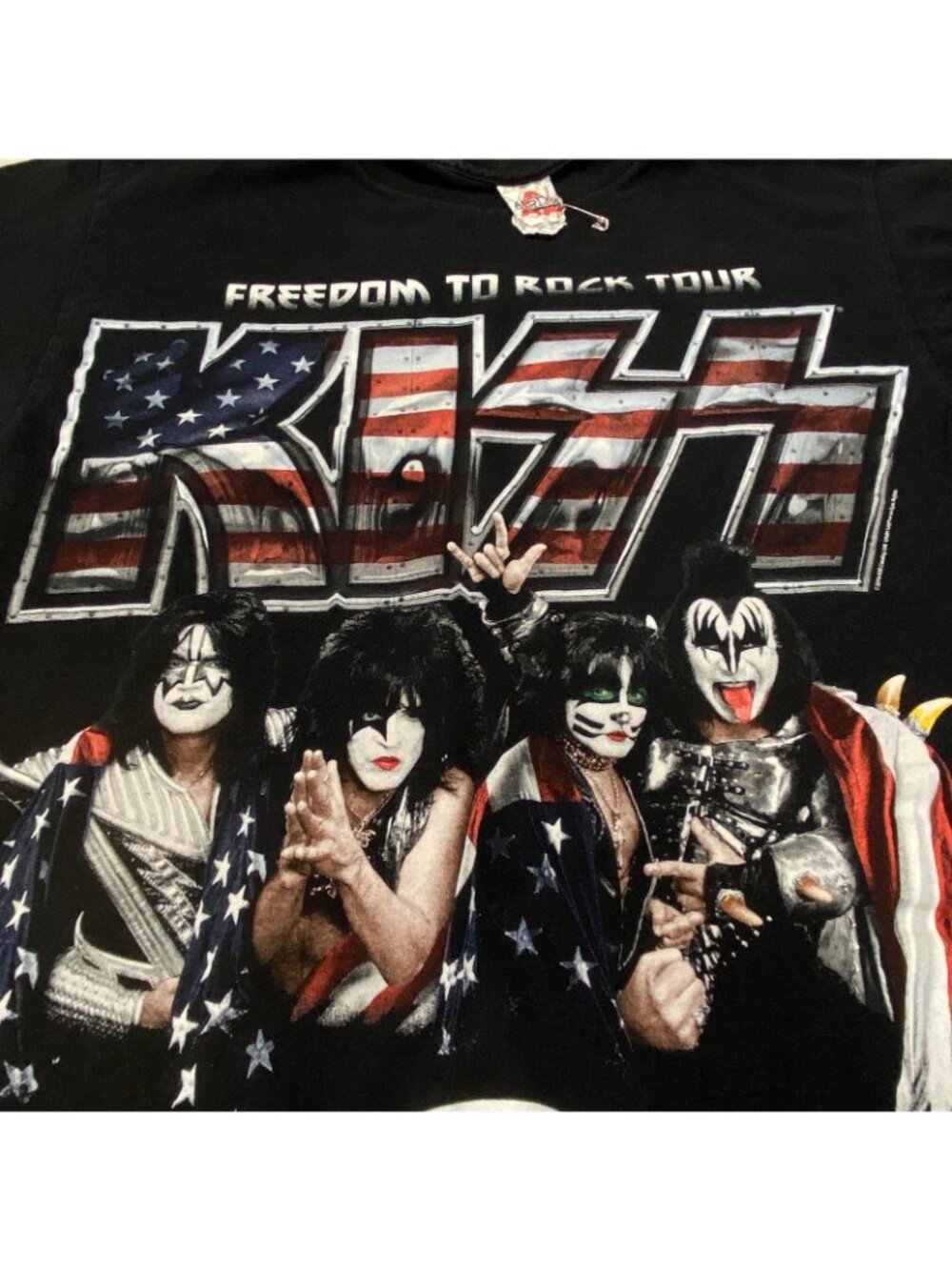 KISS Freedom To Rock Tour Men's Black Small ALSTYLE Graphic T-Shirt Cotton - Picture 2 of 7
